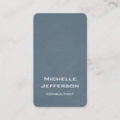 Verticaal artistiek blauw grijs kleurenstijlvol re visitekaartje (Voorkant)