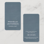 Verticaal artistiek blauw grijs kleurenstijlvol re visitekaartje (Voorkant / Achterkant)