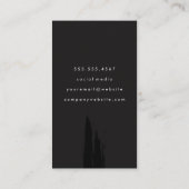 Verticaal artistiek geborsteld met monogram visitekaartje (Achterkant)