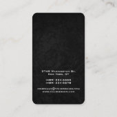 Verticaal artistiek grijs, uniek ontwerp visitekaartje (Achterkant)