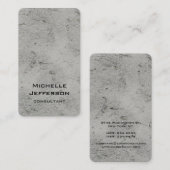 Verticaal artistiek grijs wandontwerp visitekaartje (Voorkant / Achterkant)