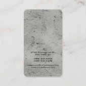 Verticaal artistiek grijs wandontwerp visitekaartje (Achterkant)