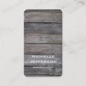 Verticaal artistiek hout uniek ontwerp visitekaartje (Voorkant)