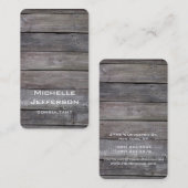 Verticaal artistiek hout uniek ontwerp visitekaartje (Voorkant / Achterkant)