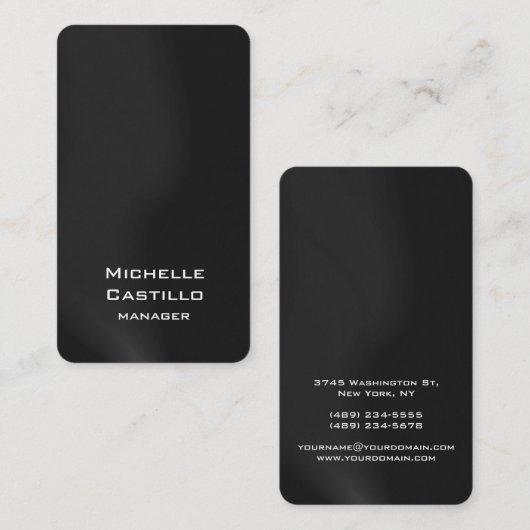 Verticaal artistieke grijze golven Uniek ontwerp Visitekaartje