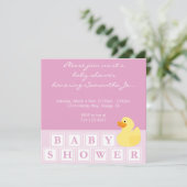 Verticaal baby shower Duck Kaart (Staand voorkant)