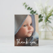 Verticaal Baby shower geboorte Aankondiging Dank u Briefkaart (Staand voorkant)