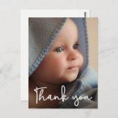 Verticaal Baby shower geboorte Aankondiging Dank u Briefkaart (Voorkant / Achterkant)