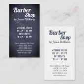 Verticaal barber- en haarzout visitekaartje (Voorkant / Achterkant)