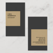Verticaal beige grijs uniek Visitekaartje (Voorkant / Achterkant)