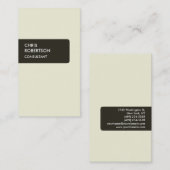 Verticaal beige kleuren aantrekkelijk Visitekaartj Visitekaartje (Voorkant / Achterkant)
