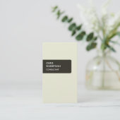 Verticaal beige kleuren aantrekkelijk Visitekaartj Visitekaartje (Staand voorkant)