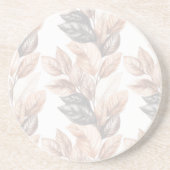 Verticaal bladontwerp in aardtonen zandsteen onderzetter (Voorkant)