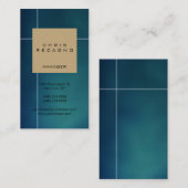 Verticaal blauw beige streep uniek Visitekaartje (Voorkant / Achterkant)