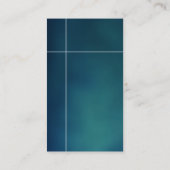 Verticaal blauw beige streep uniek Visitekaartje (Achterkant)