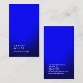 Verticaal blauw kleuren professioneel modern eenvo visitekaartje (Voorkant / Achterkant)