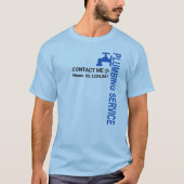 Verticaal blauw-kramservice met ventilatormotor t-shirt (Voorkant)