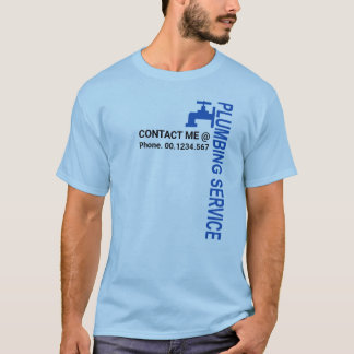 Verticaal blauw-kramservice met ventilatormotor t-shirt