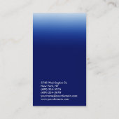 Verticaal blauw, uniek professioneel visitekaartje (Achterkant)