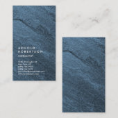 Verticaal blauw wandontwerp uniek visitekaartje (Voorkant / Achterkant)