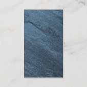 Verticaal blauw wandontwerp uniek visitekaartje (Achterkant)