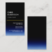 Verticaal blauw zwart aantrekkelijk Visitekaartje (Voorkant / Achterkant)