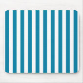 Verticaal blauwe en witte strepen muismat (Voorkant)