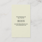 Verticaal Bleek donkerbruin beige Visitekaartje (Achterkant)