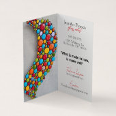 Verticaal boek-gevouwen Visitekaartje (Binnen)