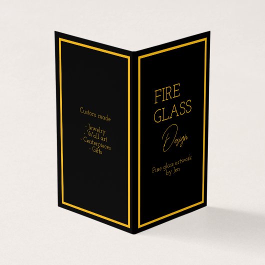 Verticaal boek-gevouwen Visitekaartje (Buitenkant)