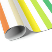 Verticaal brederspectrum regenboog en witte streep cadeaupapier (Rol Hoek)