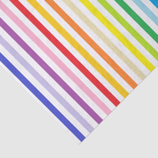 Verticaal brederspectrum regenboog en witte streep tissuepapier (Detail)
