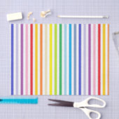 Verticaal brederspectrum regenboog en witte streep tissuepapier (Craft)