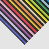 Verticaal brederspectrum regenboog en zwarte stree tissuepapier (Detail)