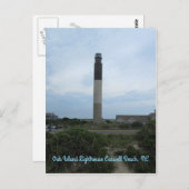 Verticaal Briefkaart eiken-eilandvuurtoren (Voorkant / Achterkant)