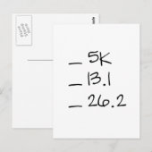 Verticaal Briefkaart van de checklist van het doel (Voorkant / Achterkant)