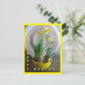Verticaal Briefkaart voor een Happy Easter Cust.Te (Staand voorkant)