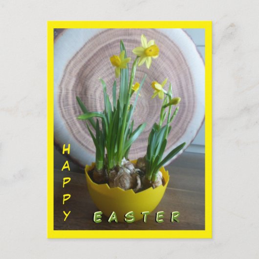 Verticaal Briefkaart voor een Happy Easter Cust.Te (Voorkant)