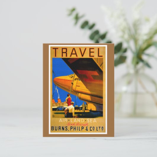 Verticaal Briefkaart voor lucht-, Zee- en landverv (Staand voorkant)