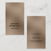 Verticaal browny beige aantrekkelijk Visitekaartje (Voorkant / Achterkant)