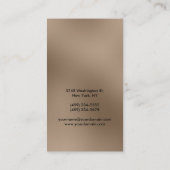 Verticaal browny beige aantrekkelijk Visitekaartje (Achterkant)