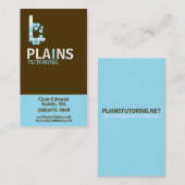 Verticaal bruin en Aqua Visitekaartje (Voorkant / Achterkant)