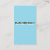 Verticaal bruin en Aqua Visitekaartje (Achterkant)