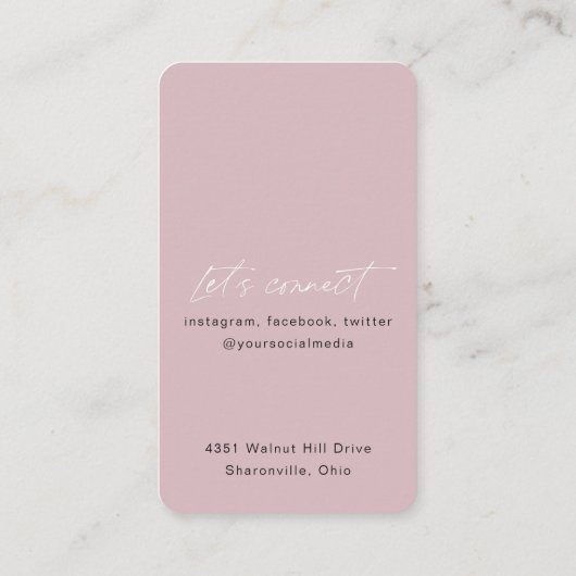 Verticaal busje met QR-code moderne chic lash-exte Visitekaartje (Achterkant)