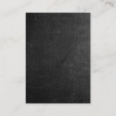 Verticaal Chalkboard Gray Red Trendy Monogram Visitekaartje (Achterkant)