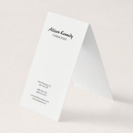 Verticaal Chubby Brush Script Modern Minimalist Visitekaartje