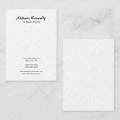 Verticaal Chubby Ultra Thick White Brusscript Visitekaartje (Voorkant / Achterkant)