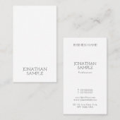 Verticaal creatief minimalistisch ontwerp modern visitekaartje (Voorkant / Achterkant)