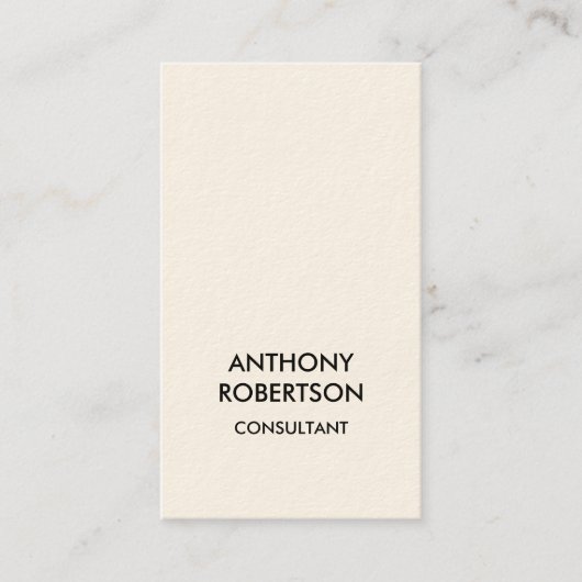 Verticaal crème uniek Visitekaartje voor ontwerp (Voorkant)