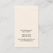 Verticaal crème uniek Visitekaartje voor ontwerp (Achterkant)